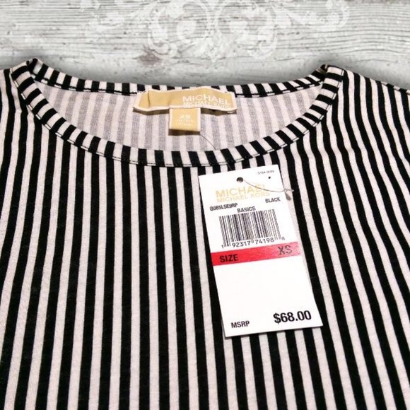 Michael Kors • NWT Black Striped Women Shirt - Picture 2 of 2